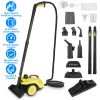 1800W Steam Cleaning Machine with Wheels High Temperature and Pressure Steamer Cleaner with 2L Water Tank Stepless Steam Control 15 Accessories