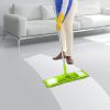 Microfiber Mop Metal Floor Dust Hairs Cleaning 360° Rotatable Washable Refill Pads Hard Handle (Green)