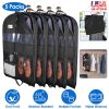 5 Packs Garment Bags Breathable Suit Bag Washable Clothes Cover Protector with Handles for Suits Coat Shirts T-shirts Jackets Dress for Adults Childre