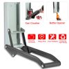 16oz Can Crusher Heavy-Duty Metal Can Smasher w/ Bottle Opener Wall-Mounted Soda Beer Tin Recycling Tool