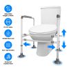 Toilet Safety Rails for Elderly Adjustable Toilet Safety Rails Stand Alone Toilet Safety Frame with Adjustable Heights Width for Elderly Pregnant Pati