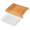 Bamboo Cutting Board with Sliding Draw Tray BPA-free Anti-bacterial Chopping Board