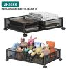 2 Pack Under Bed Storage Container Foldable Rolling Storage Bin for Clothes Shoes Storage Cart with Wheels for Bedroom Study Living Room Office