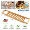 Bamboo Bathtub Tray Bath Table Bathroom Storage Rack Soap Cellphone Wine Glass Shelf Organizer