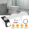 Bidet Attachment Non-Electric Fresh Water Bidet Sprayer Toilet Seat Attachment with Self Cleaning Dual Nozzles Cold Warm Water Temperature Pressure Co