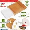 Bamboo Cutting Board with Sliding Draw Tray BPA-free Anti-bacterial Chopping Board
