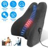 Lumbar Support Pillow For Office Chair Car Seat Home Dining Chair Soft Memory Foam Back Support Cushion With Vibration Washable Cover Elastic Strap Ba