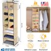 11 Cells Hanging Closet Shelves Cabinet Storage Organizer Shelf For Clothes Towels Socks Pajamas Foldable Rod Hanging Cube Shelves Bathroom Wardrobe