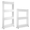 iMounTEK 4 Tiers Slim Storage Cart Mobile Rolling Shelf Unit Narrow Space Shelf for Kitchen Bathroom Pantry Laundry Garage Office