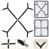 Bed Sheet Fasteners Adjustable Crisscross Elastic Sheet Suspenders Gripper Mattress Holder Straps w/ 8 Clips