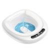 Electric Sitz Bath Tub Sits Bath Soak Pan Salts Bowl Postpartum Care Basin for Toilet Seat with Dual Nozzles 3-Level Water Flow Water Temperature Disp