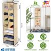 11 Cells Hanging Closet Shelves Cabinet Storage Organizer Shelf For Clothes Towels Socks Pajamas Foldable Rod Hanging Cube Shelves Bathroom Wardrobe