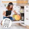 2000W Electric Indoor Grill 2 in 1 Electric BBQ Gill with Grill Net Removable Plate 5 Temperature Control 3 Small Trays Dishwasher Safe