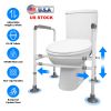 Toilet Safety Rails for Elderly Adjustable Toilet Safety Rails Stand Alone Toilet Safety Frame with Adjustable Heights Width for Elderly Pregnant Pati