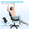 Office Chair Ergonomic Low-Backrest Armless Task Chair with 250LBS Load Bearing Thick Padded Seat Backrest Adjustable Height 360° Swivel Wheels