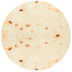 Burrito Tortilla Throw Blanket Pancake Wrap Blanket Soft Round Swaddle for Adults Kids Baby Pets (Option: M)