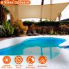 Rectangle Top Canopy 98% UV Block Awning Shelter 185GSM HDPE Patio Cover with Snap Hooks Ropes for Outdoor Garden Backyard