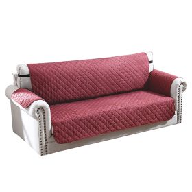 Reversible Sofa Cover Chair Loveseat Couch Slipcover Microfiber Cushion Furniture Protector Shield Water-Resistant w/ Elastic Strap for Kids Pet Dog C (Option: 3S_Tan)