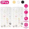 2Pcs Hanging Jewelry Organizer Earring Necklace Bracelet Holder Double-sided 80 Pockets Accessory Storage Pocket