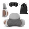 3 In 1 Neck Massager Pillow With Vibration Heating Therapy Airbag Stretching Memory Foam Fillings Ergonomic Cervical Massager With Portable Storage Ba