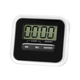 Digital Kitchen Cooking Timer Large LCD Baking Count-Down Up Clock Loud Alarm Magnetic (Option: Black)