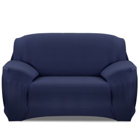 Sofa Cover Printed Stretch Sofa Furniture Cover Soft Sofa Slipcover Polyester Furniture Protector Cover (Option: NavyBLU_2S)