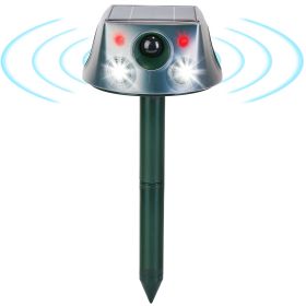 1Pc Ultrasonic Solar Animal Repeller Outdoor  Mole Snake Squirrel Repellent Waterproof With 3 Modes Motion Sensor Vibration Stake For Farm Garden (Option: 1pc)