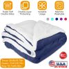 Fleece Throw Blanket Warm Soft Flannel Bed Cover Cuddly Cozy Sofa Travel Car Blanket w/ Queen King Throw Size Optional