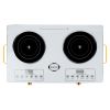 7000W Electric Double Ceramic Stove Electric Cooktop Hot Plate Infrared Countertop Burner 3500W+3500W with 11 Power Levels 0-4H Timer Portable Handle