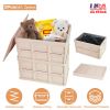 2Pcs 56L Collapsible Storage Bins With Dustproof Lid Waterproof Interior Bag Handle Stackable Storage Box Container Utility Organizer Crate For Campin