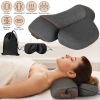 3 In 1 Neck Massager Pillow With Vibration Heating Therapy Airbag Stretching Memory Foam Fillings Ergonomic Cervical Massager With Portable Storage Ba