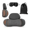 3 In 1 Neck Massager Pillow With Vibration Heating Therapy Airbag Stretching Memory Foam Fillings Ergonomic Cervical Massager With Portable Storage Ba