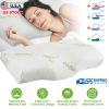 Bamboo Memory Foam Sleep Pillow Contoured Cervical Orthopedic Pillow Neck Support Breath Pillow