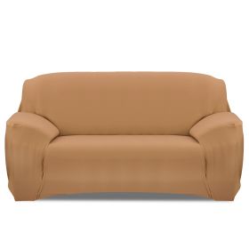 Sofa Cover Printed Stretch Sofa Furniture Cover Soft Sofa Slipcover Polyester Furniture Protector Cover (Option: Camel_3S)