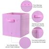 iMounTEK 4 Pack Foldable Storage Cube Bins Cloths Closet Space Organizer Basket Shelves Box for Clothes Toys Books Cabinet