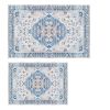 8x10FT Vintage Area Rug Modern Non Slip Carpet Boho Low Pile Soft Rug Waterproof Machine Washable Rug for Living Room Bedroom Kitchen Dining Room Unde