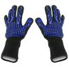 BBQ Gloves 1472°F Heat Resistant Grill Gloves Anti-slip Carbon Fiber BBQ Gloves Oven Gloves Mitts For Barbecue Cooking Baking Welding Cutting