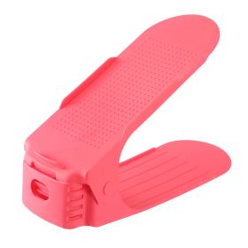 10Pcs Shoe Slot Organizer Shoe Storage Slot Space Saver Shoe Rack Holder Adjustable for High Low Heels Sneakers Boots Sandals (Option: PNK)