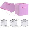 iMounTEK 4 Pack Foldable Storage Cube Bins Cloths Closet Space Organizer Basket Shelves Box for Clothes Toys Books Cabinet