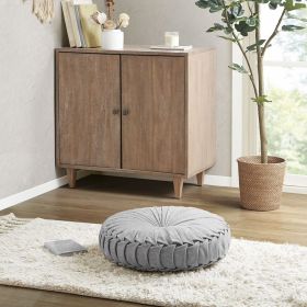 Poly Chenille Round Floor Pillow Cushion (Color: as Pic)