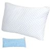 Shredded Memory Foam Pillow Adjustable Cool Pillow with Extra Filling Machine Washable Cover for Side Back Stomach Sleepers