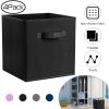 iMounTEK 4 Pack Foldable Storage Cube Bins Cloths Closet Space Organizer Basket Shelves Box for Clothes Toys Books Cabinet