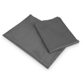 Luxury Silky Satin King Pillowcase Set (Option: Silver)