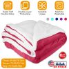 Fleece Throw Blanket Warm Soft Flannel Bed Cover Cuddly Cozy Sofa Travel Car Blanket w/ Queen King Throw Size Optional