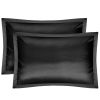 2 Pack Soft Silky Satin Pillow Case Hypoallergenic Breathable Bed Pillow Cover Queen Size Pillowcase Great for Hair Skin