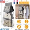 Hanging Handbag Organizer w/ 6 Pockets Closet Purse Storage Shelves Holder Hanging Shelf Bag